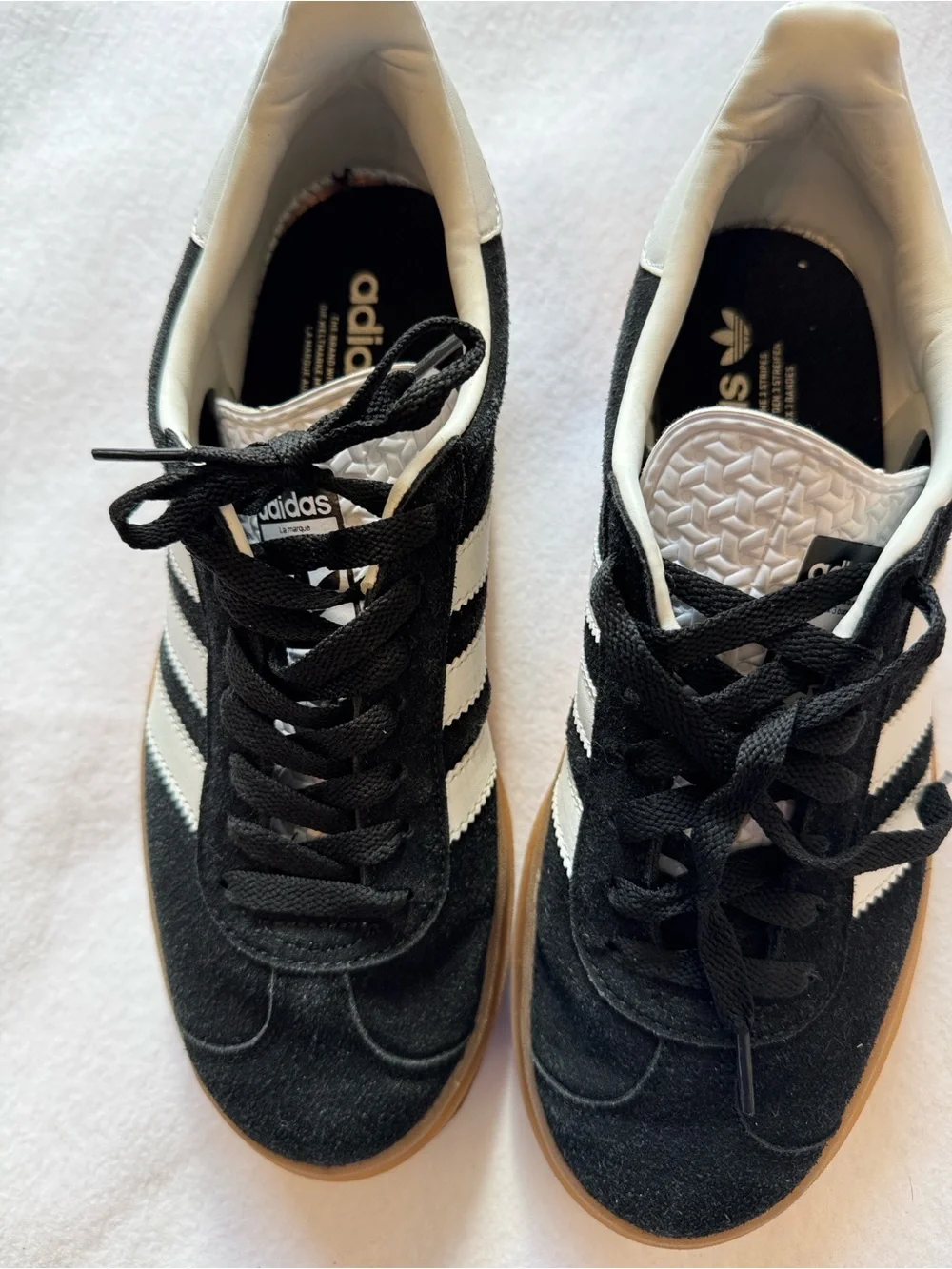 Adidas Gazelle Bold Platform Sneakers Men's 8 Women's 9.5 Black